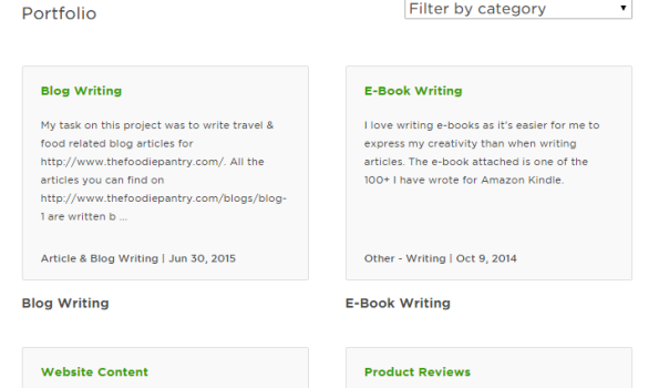 how to craft your freelance portfolio section