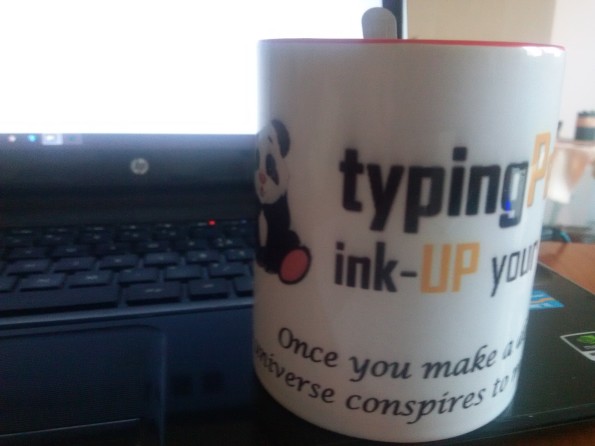 my cup of coffee with typing pandas